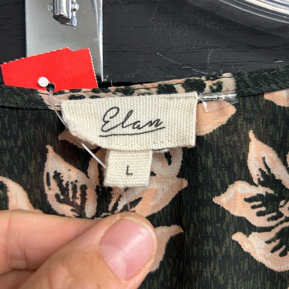 Elan Olive Floral Long Sleeve Dress - Picture 5 of 8